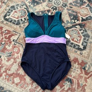 Color block, one piece swimsuit from Anne Cole